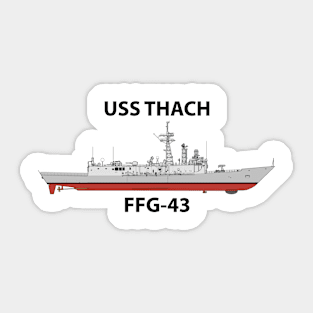 USS THACH - FFG-43 OH PERRY CLASS Sticker